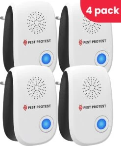 4-Pack Pest Protest® Muizenverjager – Ongedierte Verjager - Repeller Met Ultrasone – Insecten Reject – Diervriendelijk Muizen Bestrijding