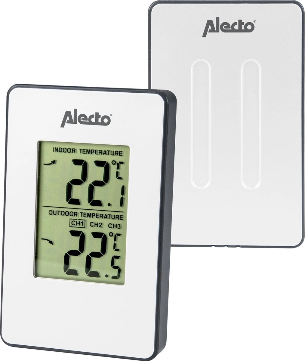 Alecto WS-1050 - Professioneel Weerstation Met Draadloze Buitensensor - Wit/Zwart - Afbeelding 2
