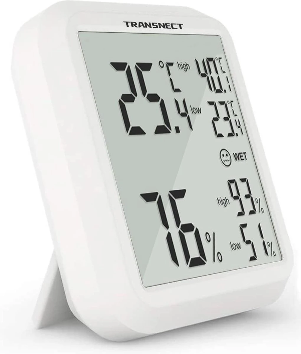 Thermometer Hygrometer Binnen - Hoge Nauwkeurigheid - Luchtvochtigheidsmeter - Gegevensgeschiedenis Binnen 24 Uur - Weerstation