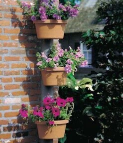 Sunware - Bloempot XL Voor De Regenpijp - 3 Stuks - Bruin