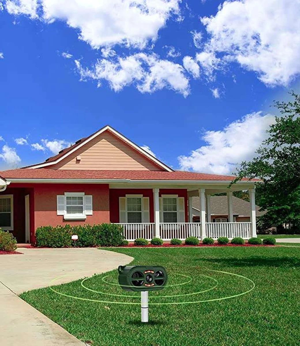 Steks® Kattenverjager 2023 Model - Kattenschrik - Katten Afweermiddel - Op Zonneenergie - Marterverjager - Op Batterijen - Met Adapter - Tuin - Ongedierte Verjager - Afbeelding 6