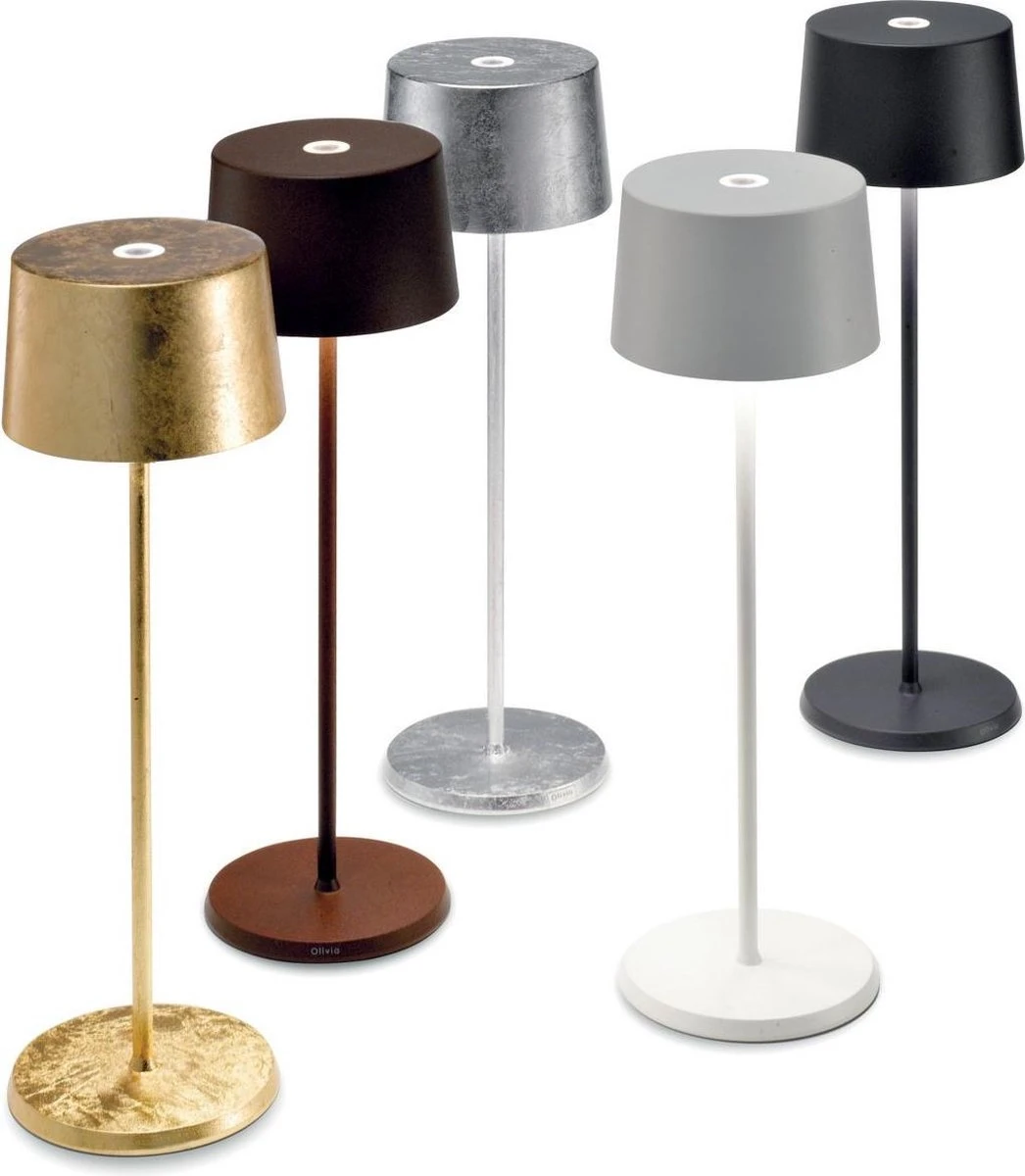 Zafferano - Olivia - Bruin/ Roest - H35.5cm - Ledlamp - Bureaulamp – Tafellamp – Snoerloos – Verplaatsbaar – Duurzaam - Voor Binnen En Buiten – LED - Dimbaar - 3000K - IP65 Spat Waterdicht - USB Oplaadbaar - Afbeelding 3