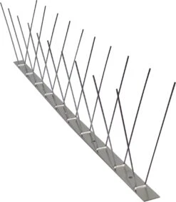 Stixx Full Metal RVS 304 Extra Sterke Vogelwering 2 Rijen Pinnen Op 50cm Strip; Vogelwering; Duivenpin; Duivenpinnen; Vogelverjager; Duivenverjager