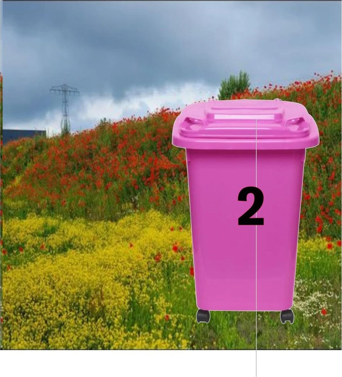 Merkloos Cijfersticker - Zwart - 10 X 5 Cm - Kliko - Brievenbus - Deuren - Containers - Voorraadbakken - Ramen - Nummer 2 - Afbeelding 2