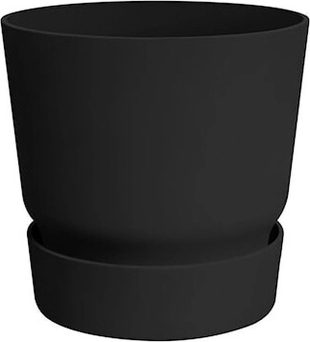 Elho Greenville Rond 40 - Grote Bloempot Voor Buiten - Gemaakt Van Gereycled Plastic - Ø 39.0 X H 36.8 Cm - Living Black - Afbeelding 5