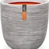 Capi Europe - Bloempot Bol Rib NL - 35x34 - Ivoor - Voor Binnen En Buiten - KOFI932