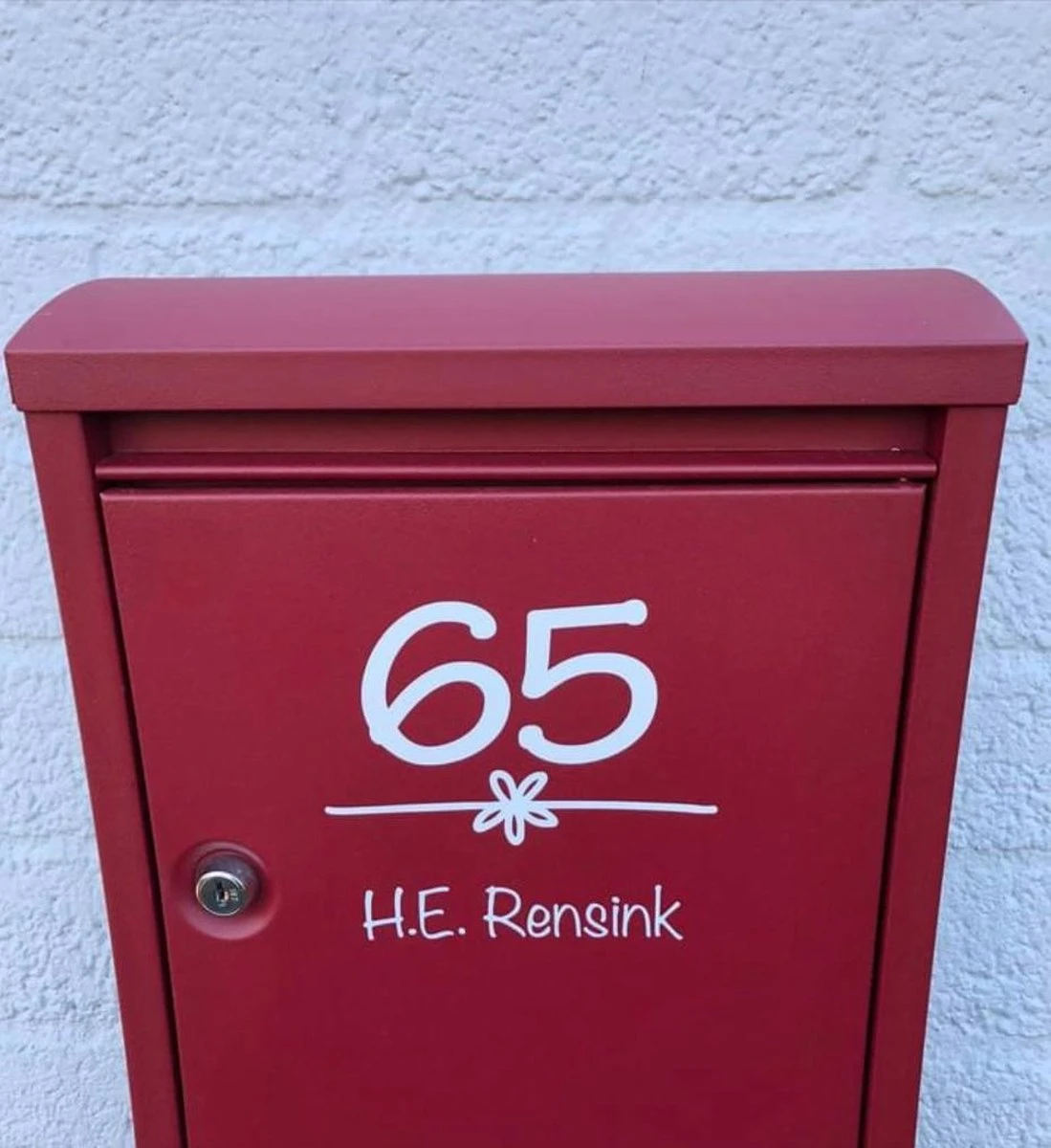 Klikosticker - Met Uw Huisnummer - Wit - Containerstickers - Kliko Sticker - 14 Cm X 9 Cm - Cijfersticker - Vuilnisbak Sticker - Afbeelding 2