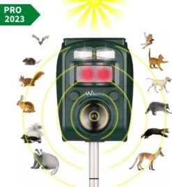 Fleau Garden Ultrasone Kattenverjager - Zonneenergie - Universele Dierenverjager - Duivenverjager - Marterverjager - Ongedierte Verjager