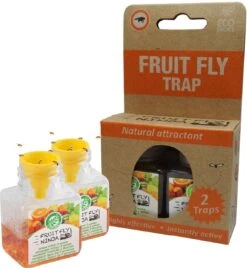 Super Ninja - Fruit Fly Ninja® - Fruitvliegjes Vanger - 100% Natuurlijk En Milieu Verantwoordelijk - 2 Pack
