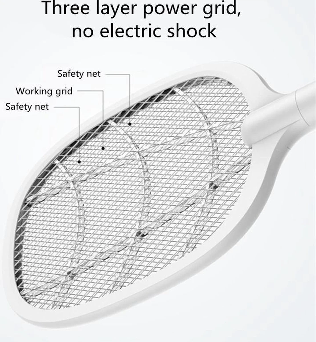 Elektrisch Oplaadbare Vliegen / Muggenmepper - UV-lamp - USB Oplaadbaar-2 In 1 - Afbeelding 13