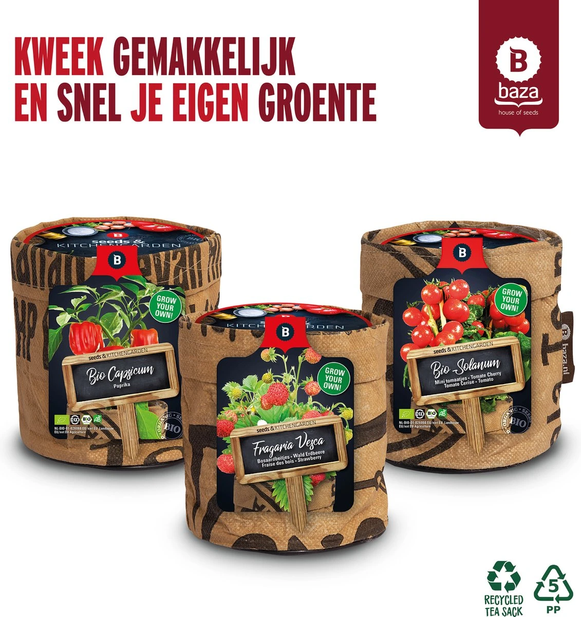 Van 32,95 Voor 24,95 3 Stuks Moestuin Kweekset Aardbei, Tomaat Paprika GRATIS VERZENDING - Afbeelding 7
