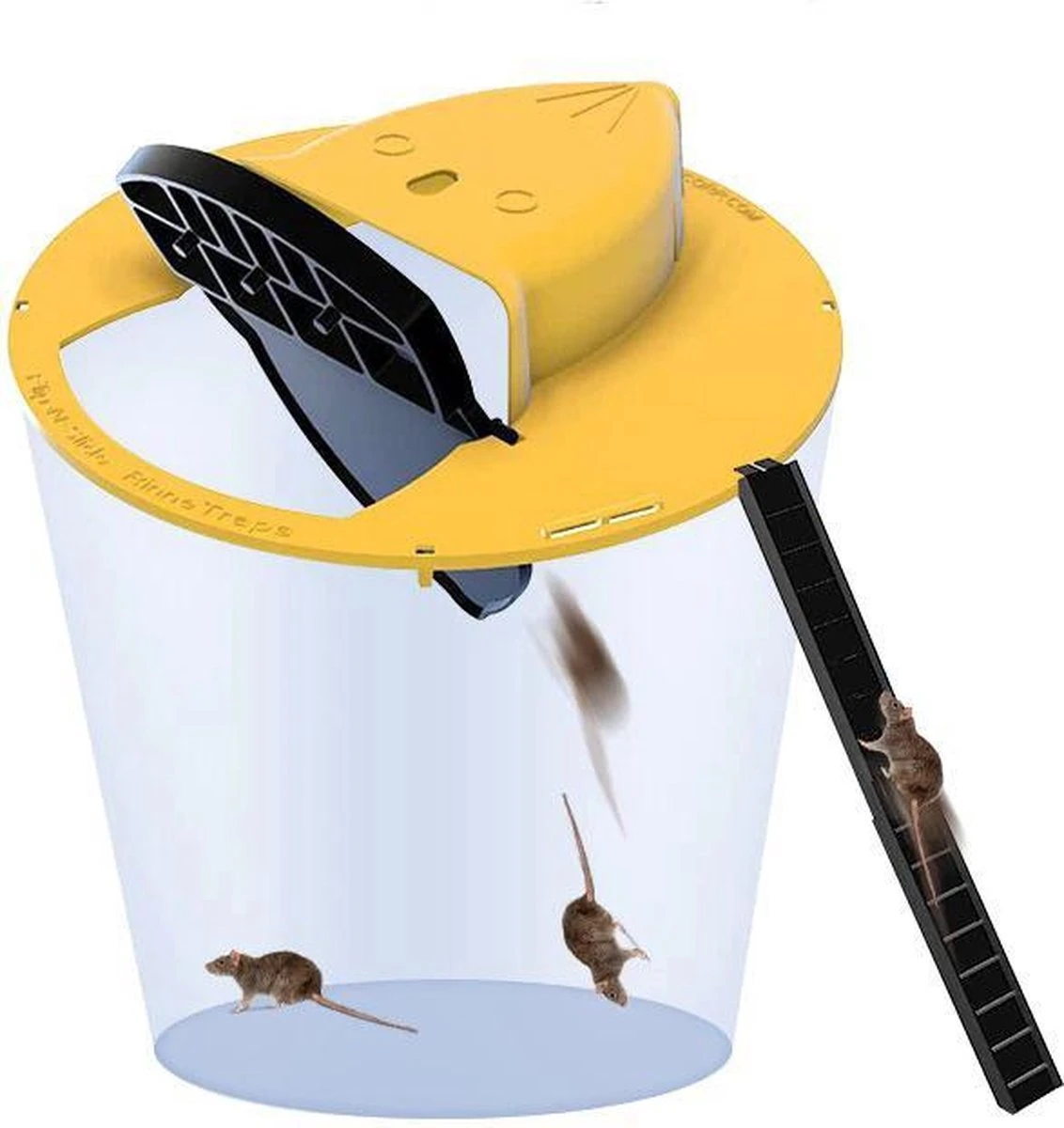 Merkloos Muizenval Diervriendelijke - Muizenval Emmer - Rattenval - Mouse Trap - Rat Trap - Muizenverjager - Ongediertebestrijding - Afbeelding 6