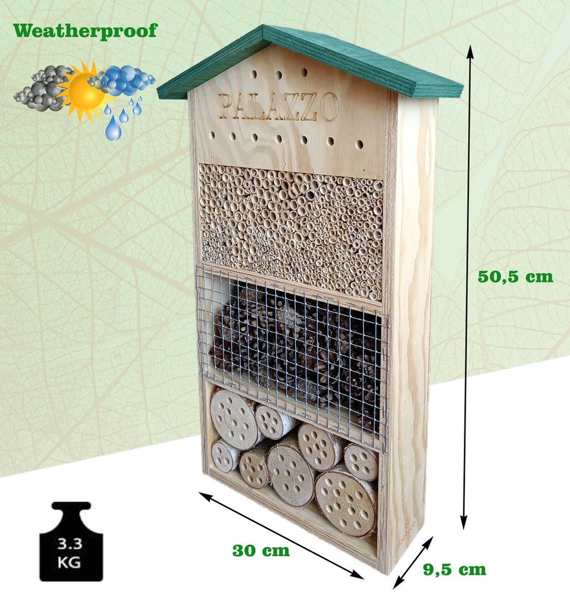 Dokkodo - Insectenhotel Palazzo - Incl. Handig Boekje - Stijlvol En Robuust Bijenhotel - Afbeelding 9