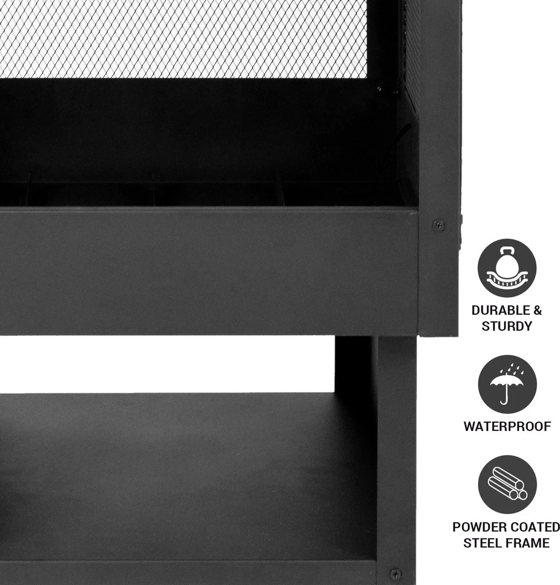 MaxxGarden Tuinhaard Grieks Apollo - Terrashaard - Vuurkorf - Terrasverwarmer - Terrasverwarming - Sfeerhaard - 45x45x135 Cm - Afbeelding 3