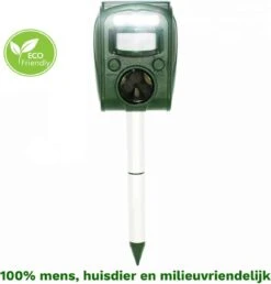 Merkloos Ultrasone Kattenverjager Op Zonne-energie - Muizenverjager - Marterverjager - Kattenschrik - Met USB Oplaadkabel - Straal Van 10 Meter