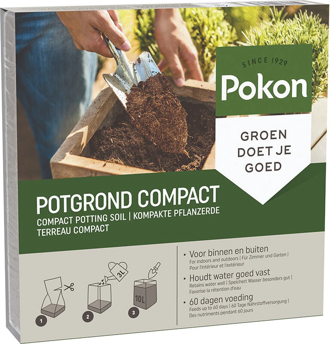 Pokon Kokos Potgrond Compact - 10l - Potgrond (universeel) - 60 Dagen Voeding - Alleen Water Toevoegen - Afbeelding 6