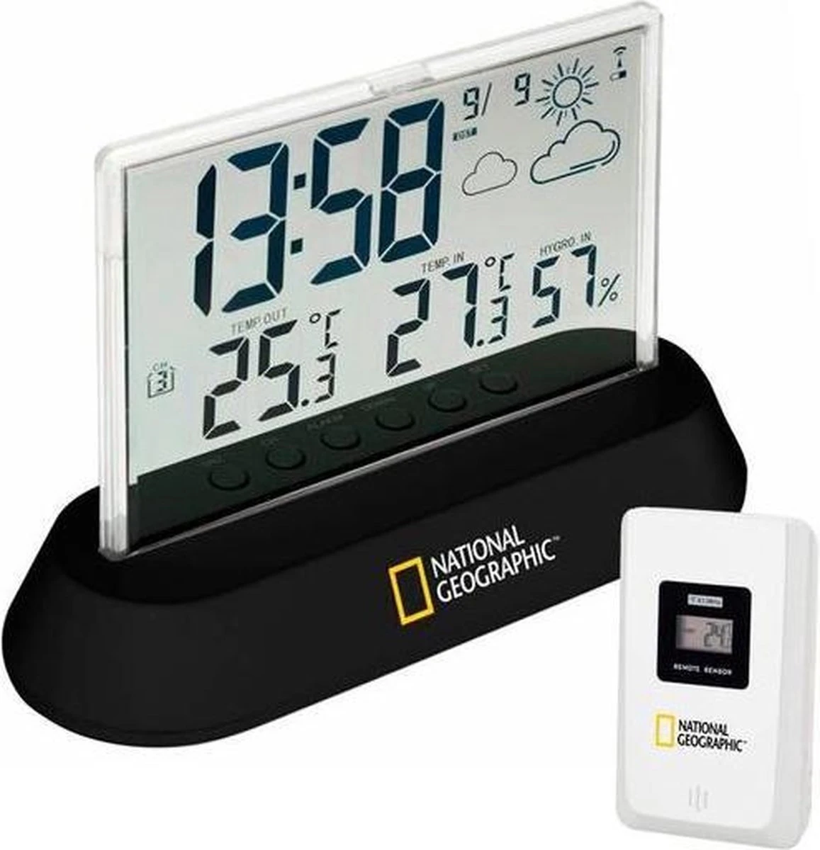 National Geographic Weerstation - Transparant - Incl. Wekkerfunctie - Draadloos - Afbeelding 11