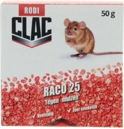 Muizengif CLAC RACO 25 TEGEN MUIZEN 2X25G (beste Keus)