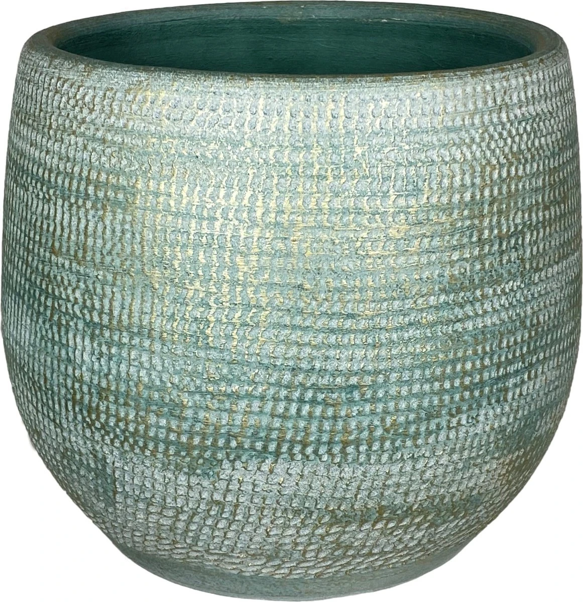 Tokio Bloempot Blauw Aqua D28 X H26 Cm - Nieuwe Collectie