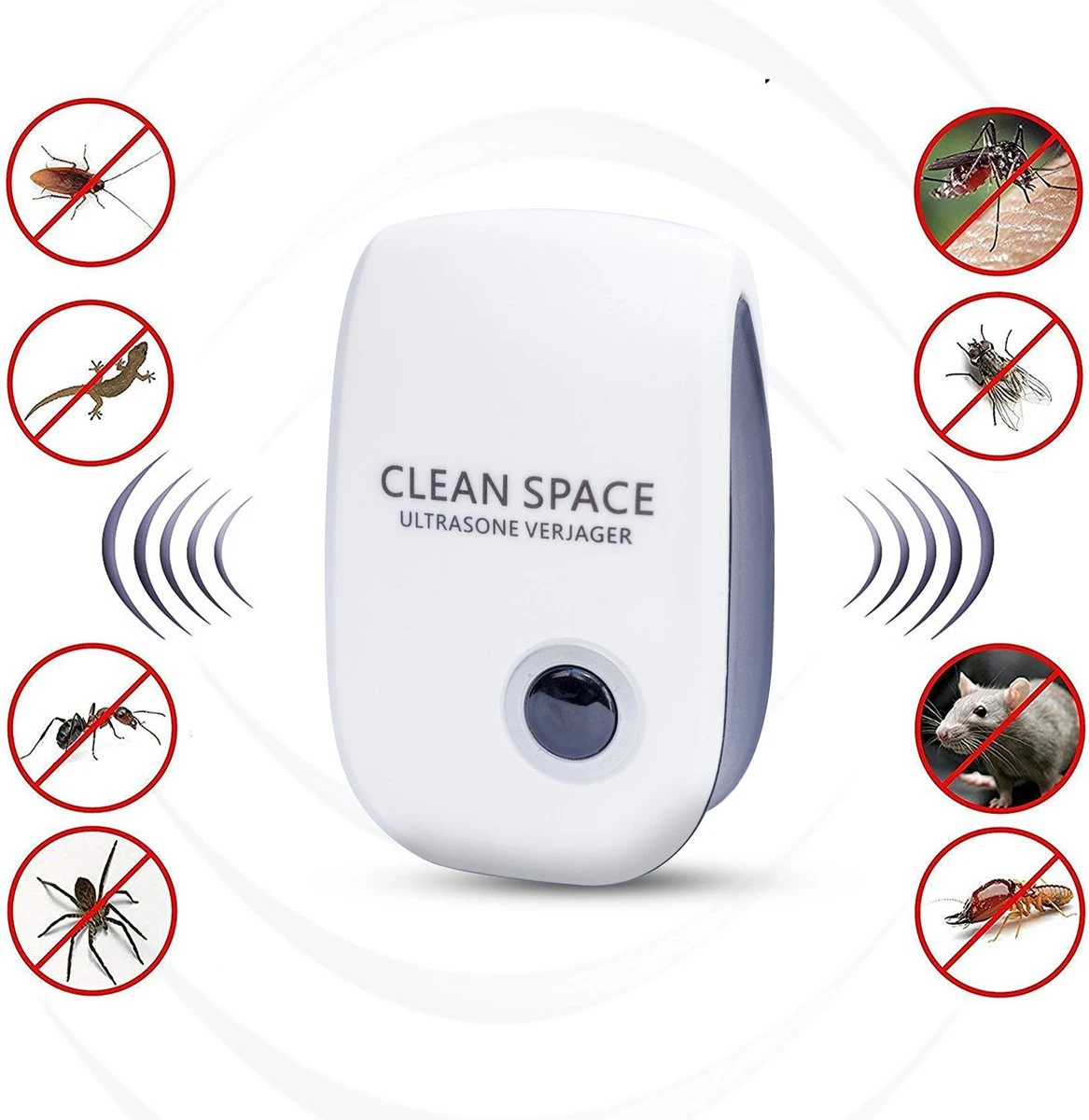 Merkloos CLEAN SPACE™ Ultrasone Ongedierte Verjager - Muizenverjager - Muizengif/Rattengif Alternatief - 4 Stuks - Afbeelding 8