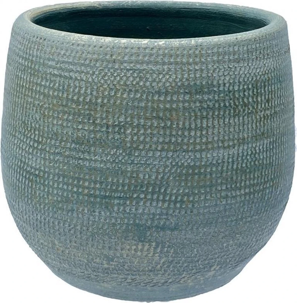 Tokio Bloempot Blauw Aqua D28 X H26 Cm - Nieuwe Collectie - Afbeelding 6