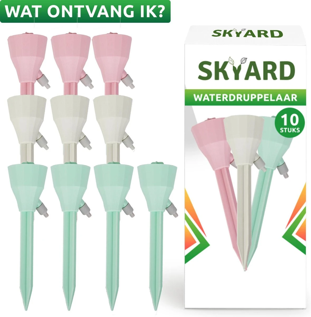 SKYARD® Waterdruppelaar Set Van 10 – Watergeefsysteem Geschikt Binnen (Kamerplanten) En Buiten – Bewateringssysteem Met Instelbare Druppelsnelheid - Irrigatiesysteem - Planten Watergever - Waterbol - Afbeelding 6