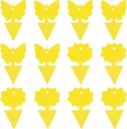 Bloomin Rouwvliegjes Bestrijden - Fruitvliegjes Vanger - Varenrouwmug Bestrijden - Vliegenvanger - Plak Klavertjes Tegen Rouwvliegen - Vangplaten - 12 Stuks