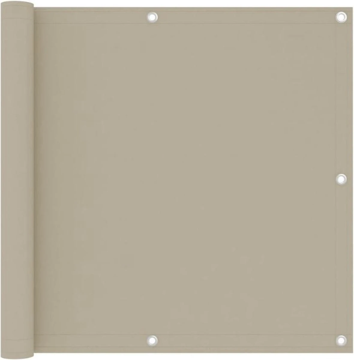 Orange85 Balkonscherm - Balkondoek - Zonnescherm - Winddicht - 445x76 Cm - Zandkleur - Creme - Polyester