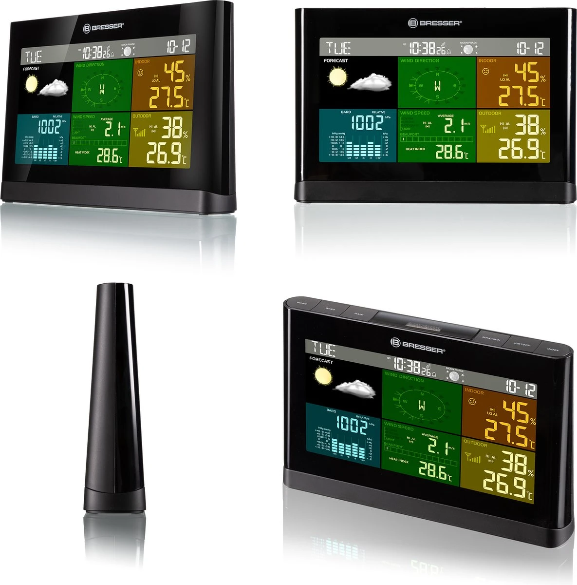 Bresser 5-in-1 Weerstation - Met Multifunctionele Buitensensor - Met Regen- En Windmeter - Zwart - Afbeelding 10