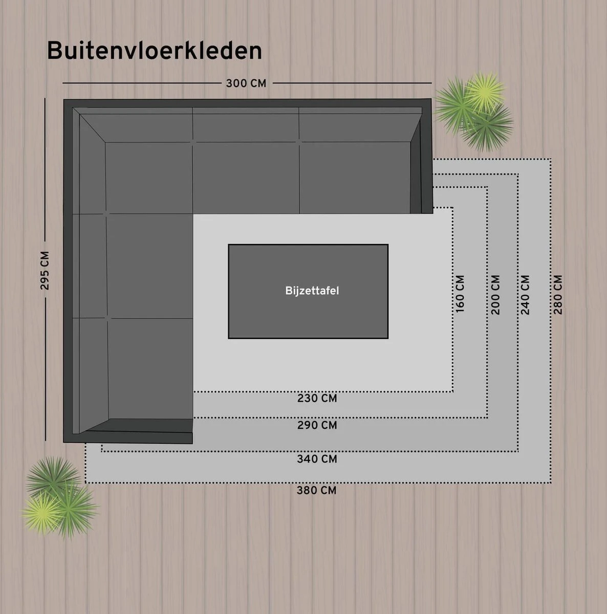 Buiten Vloerkleed Leaf - Groen - Dubbelzijdig - EVA Interior - Polypropyleen - 200 X 290 Cm - (L) - Afbeelding 6