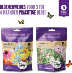 Seeds & Mixes Bloemenweide Zaden Meerjarig En Wilde Bloemen 2 Stuks