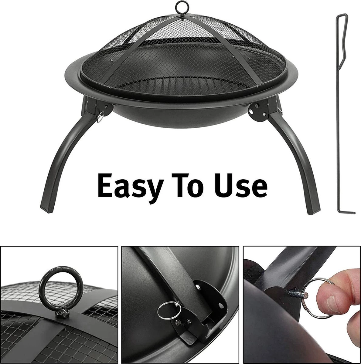 MaxxGarden Vuurschaal - Terrashaard - Vuurkorf - Opvouwbaar - Rond - 56cm - Afbeelding 12