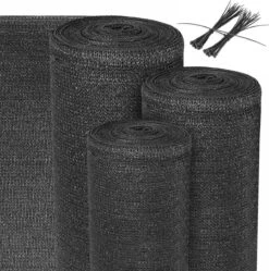 Sol Royal Zichtbreeknet Antraciet SG 80 Balkonscherm Zichtdoek 1000x100cm - Omheining 165 G/m² - Balkondoek Tuinnet Zonwerend HDPE - Inclusief Kabelbinders