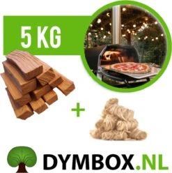 5kg Pizzahout Eik 3x11cm Passend Multi-fuel Model Pizzaovens | Pizza Hout Eik Incl. Aanmaakwokkels | Dymbox | O.a. Geschikt Voor Ooni Karu Pizzza Oven