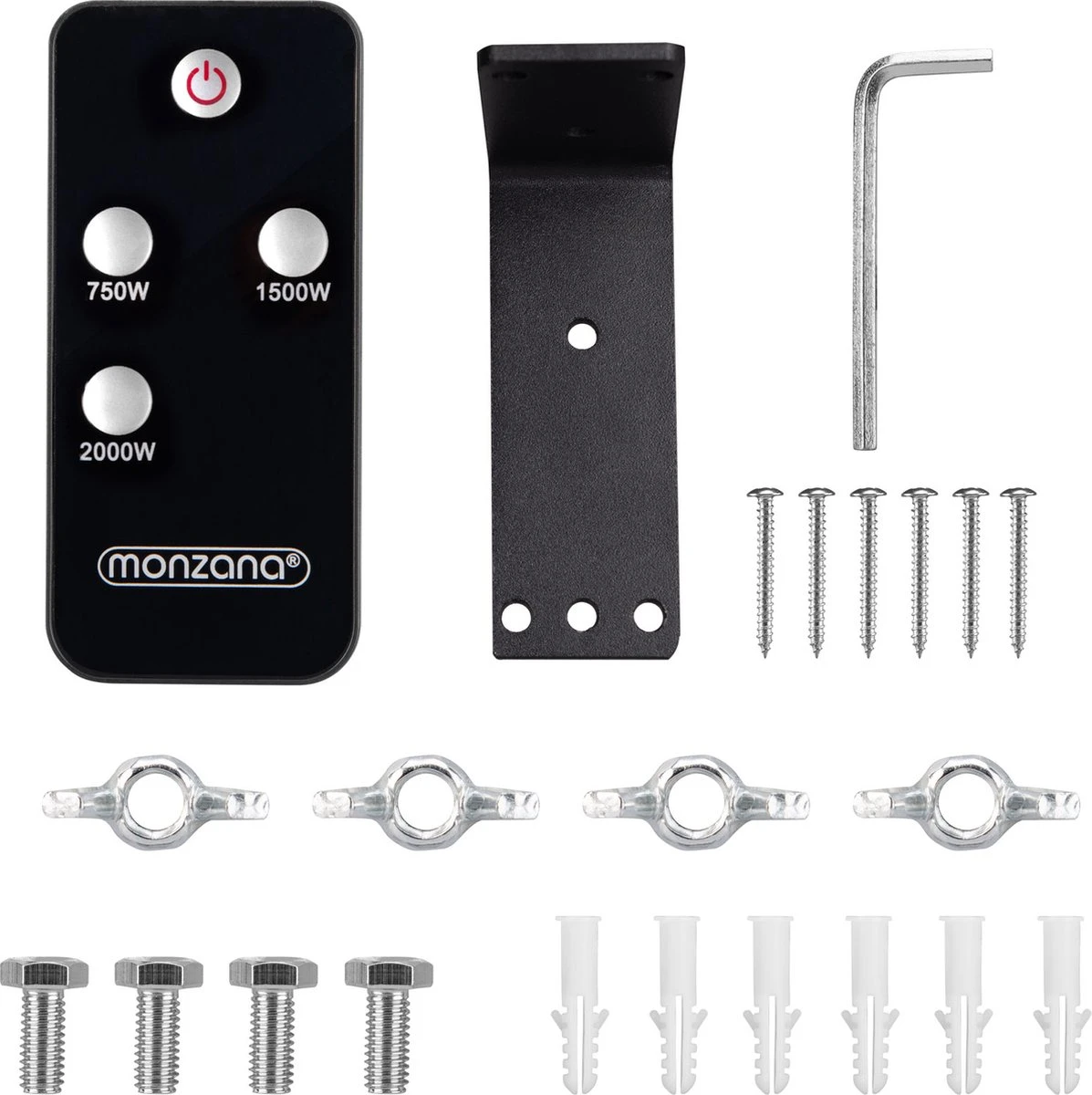 Monzana Infraroodstraler 2000W - 3 Standen Afstandsbediening – Zwart - Afbeelding 14