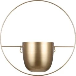 Mica Decorations Dexter Bloempot Wand - L34 X B14 X H34 Cm - Goud