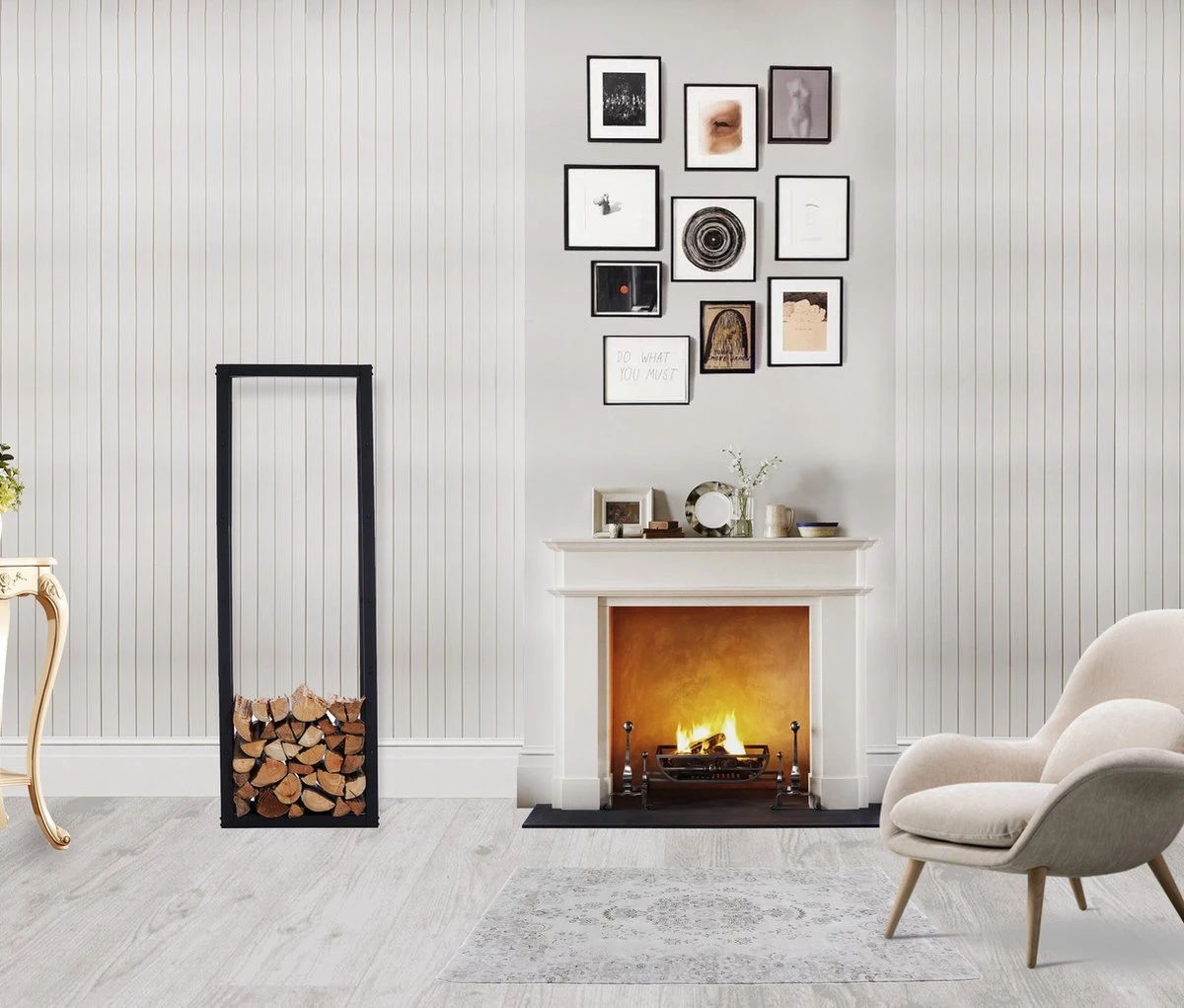 Lendo Online Brandhoutrek 50x25x148cm + Draagtas– Binnen En Buiten - Haardhout Opslag – Haardhoutrek – Houtopslag – Metaal - Afbeelding 5