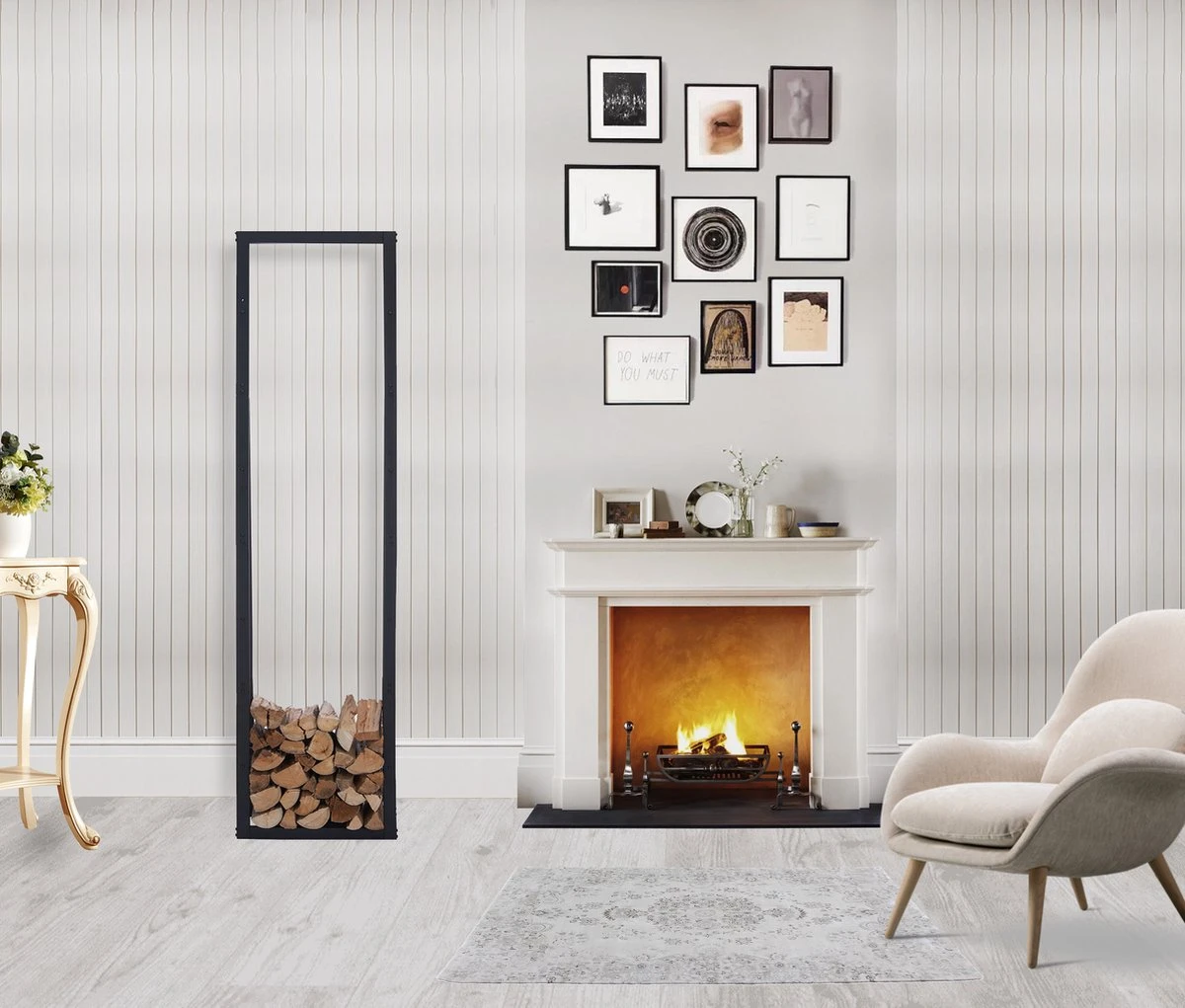 Lendo Online Brandhoutrek 50x25x196cm + Draagtas– Binnen En Buiten - Haardhout Opslag – Haardhoutrek – Houtopslag – Metaal - Afbeelding 5