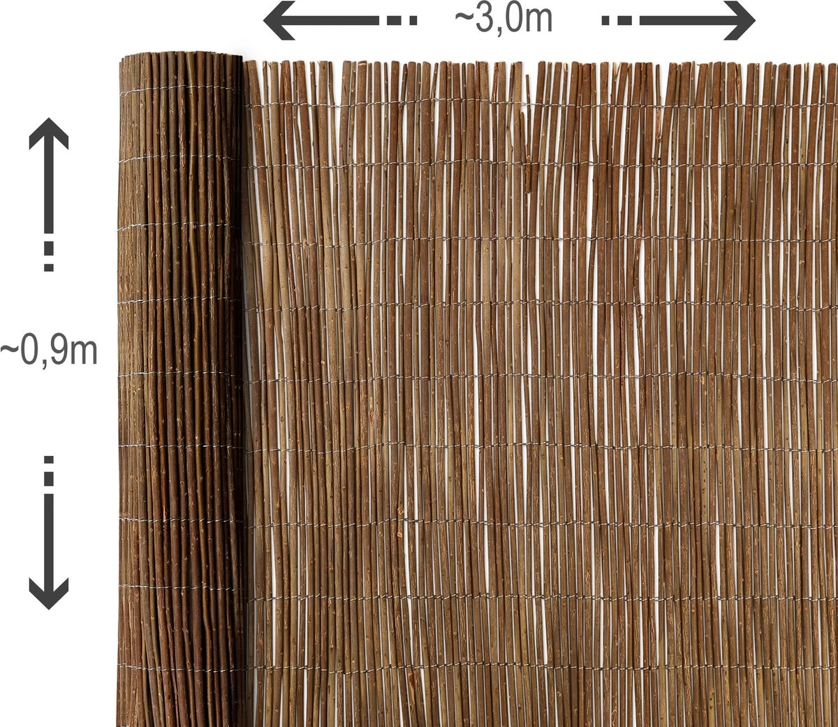 Sol Royal W79 – Tuinscherm Wilgenmat Op Rol 90x300 Cm (HxB) – Balkonscherm – Windscherm - Afbeelding 7