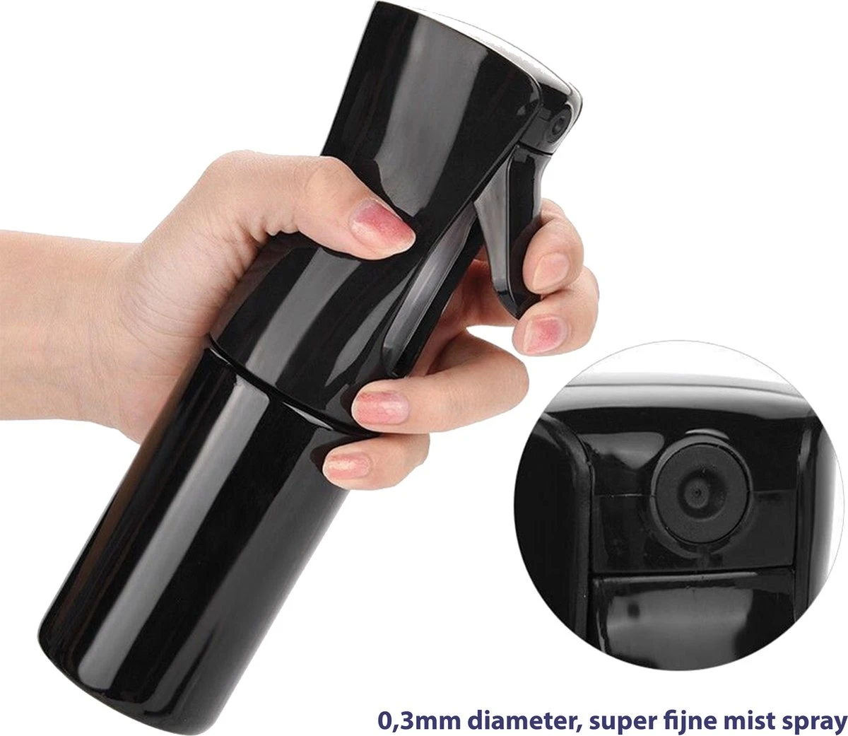 Hairspray - Mist Haarspray - 500ml - Zwart - Waterspuit - Water Verstuiver - Afbeelding 6