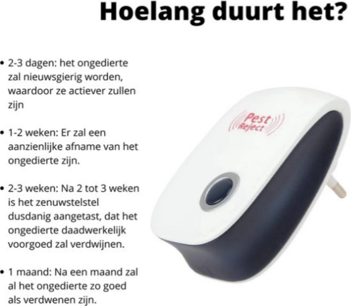 6-pack Recalma Ultrasone Ongedierte Bestrijder - Pest Reject - Ultrasone Verjagers - Ongedierte Verjager - Anti Insecten - Anti Muizen - Pest Repellent - Muizenverjager - Afbeelding 2