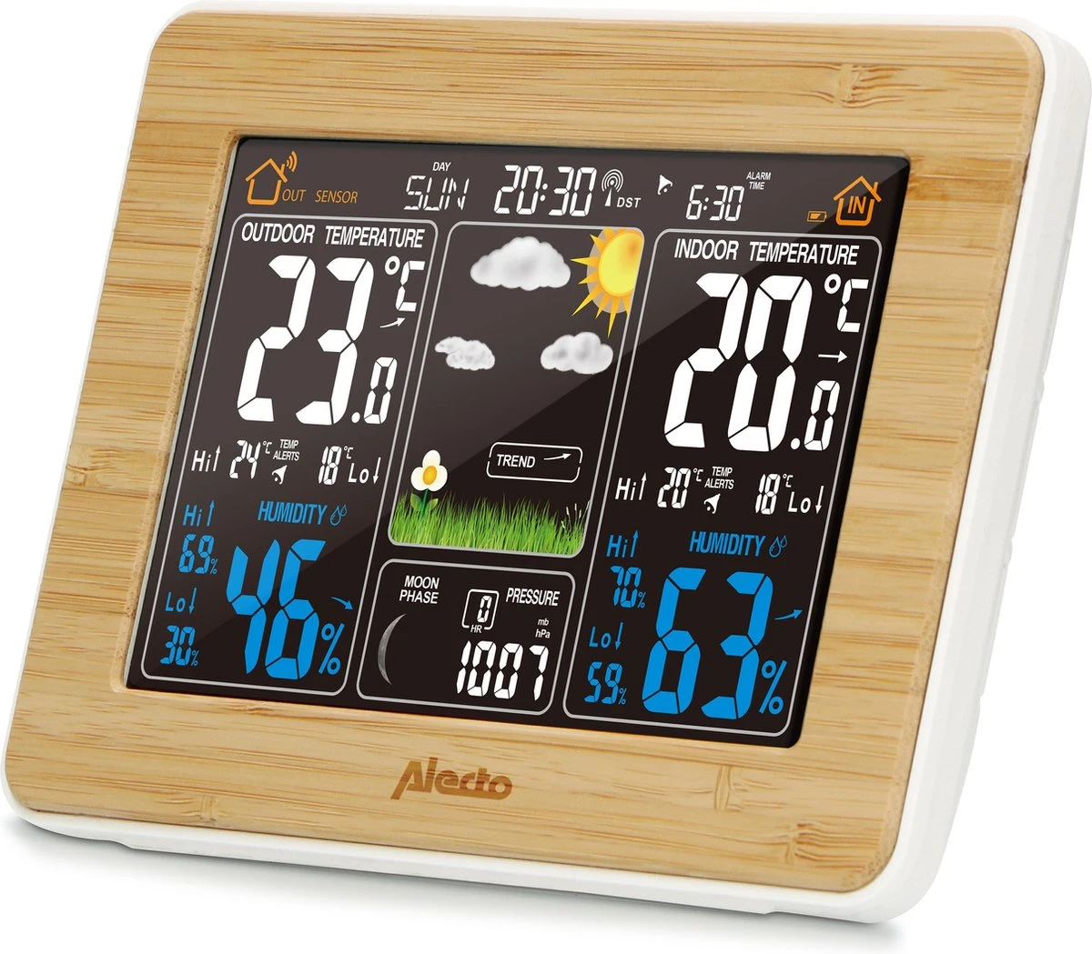 Alecto WS-1560 - Professioneel Weerstation Met Draadloze Buitensensor - Bamboe - Afbeelding 3
