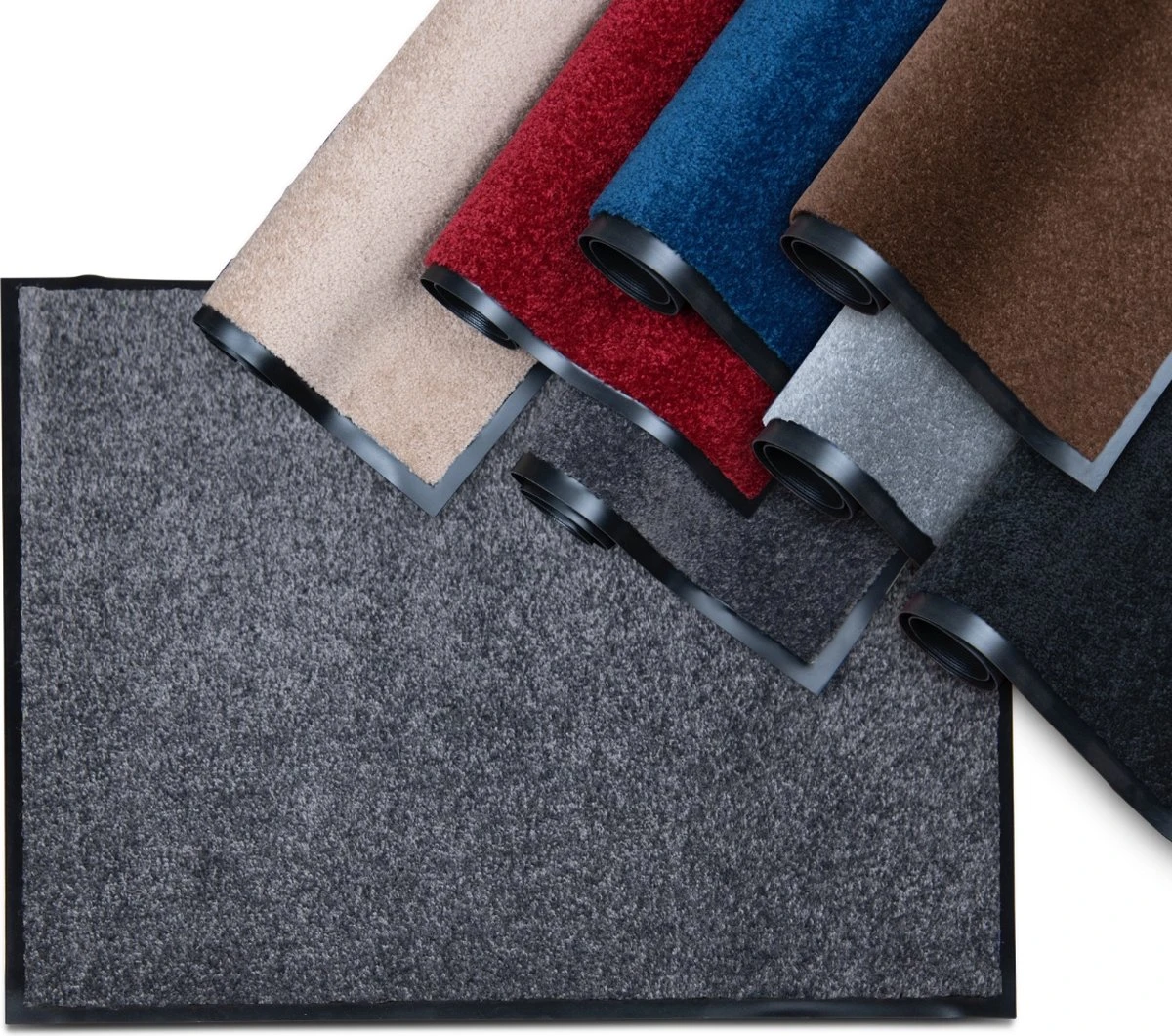 Deurmatten Set 2 Stuks Studio M - CLASSIC PRO - Deurmat Binnen 60x80 Cm - DONKERGRIJS/ANTRACIET - Schoonloopmat - Antislip Deurmat - Droogloopmat Binnen - Afbeelding 6