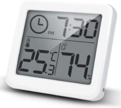 Transnect® - Thermometer - Hygrometer - Binnen - Digitaal - Weerstation - Vernieuwen Van 10 Seconden - Wit