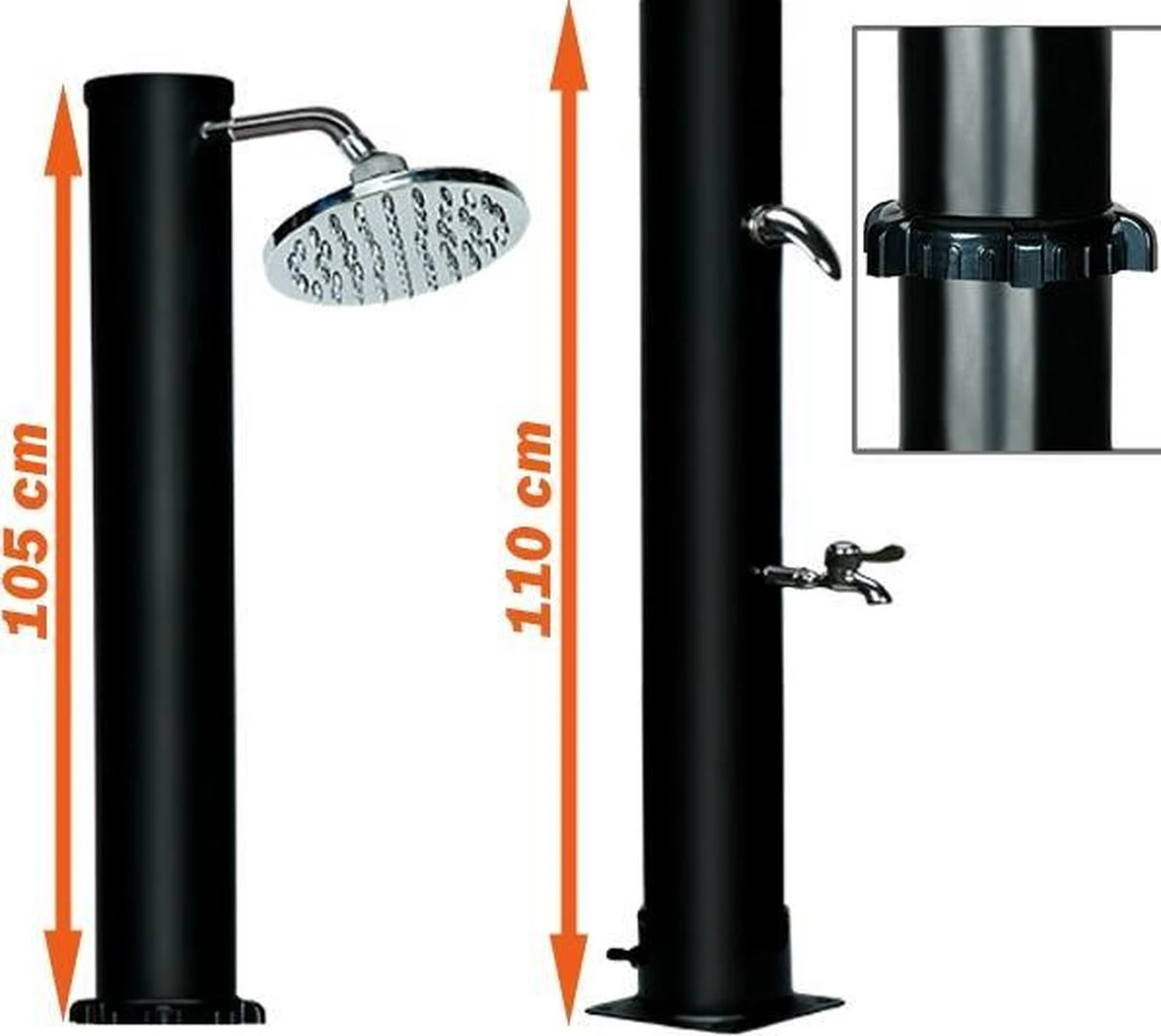 Merkloos Monzana Buitendouche/ Tuindouche - Warm Water Uit Zonne-energie 215cm - Afbeelding 14