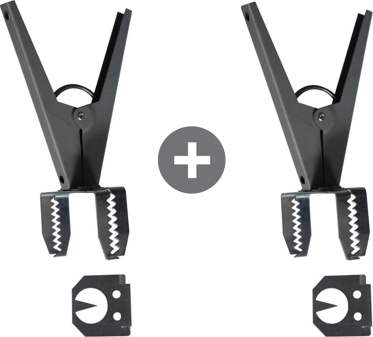 Qualix Mollenklem 2x - Professionele Mollenval - Mollenverjager - Mollenbestrijding - Woelmuizenval - Dubbel Verzinkt - Met Plaatje