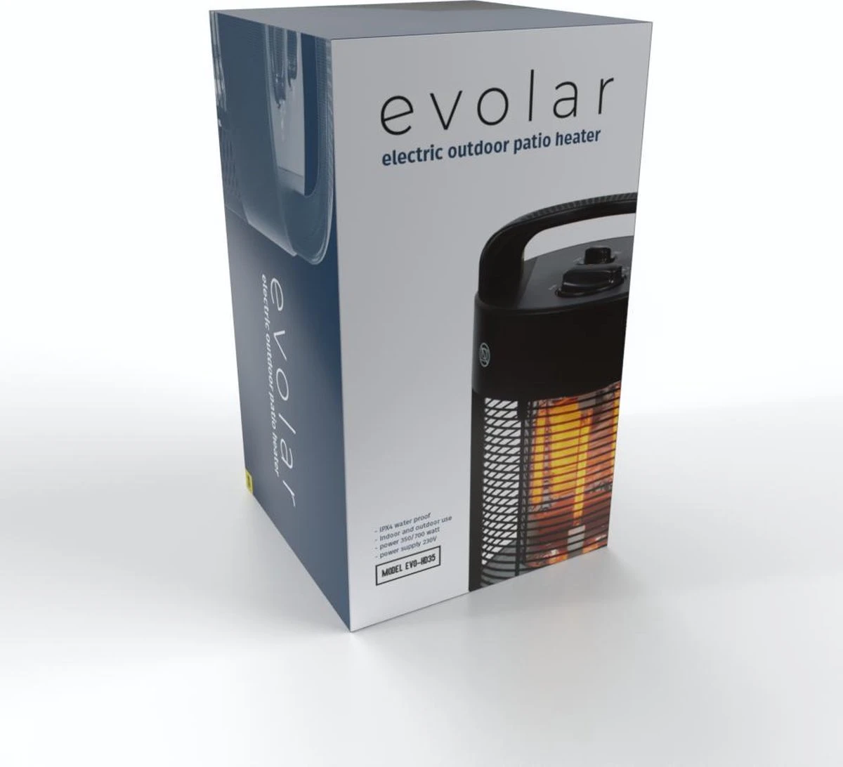 Evolar EVO-HD35 Elektrische Terrasverwarmer 350/700W Zwenkbaar 360º - Afbeelding 9