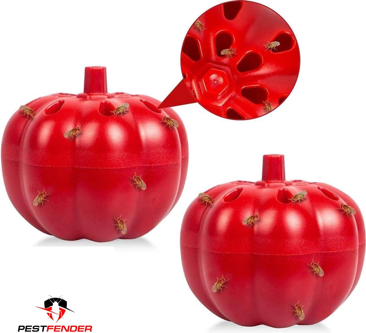 PestFender Fruitvliegjesval - Rouwvliegjes Bestrijden - Insectenvanger - Fruit Fly - Fruitvliegjes Vallen - Fruitvliegjes Vanger - Fruitvliegval - Val - 2 Stuks