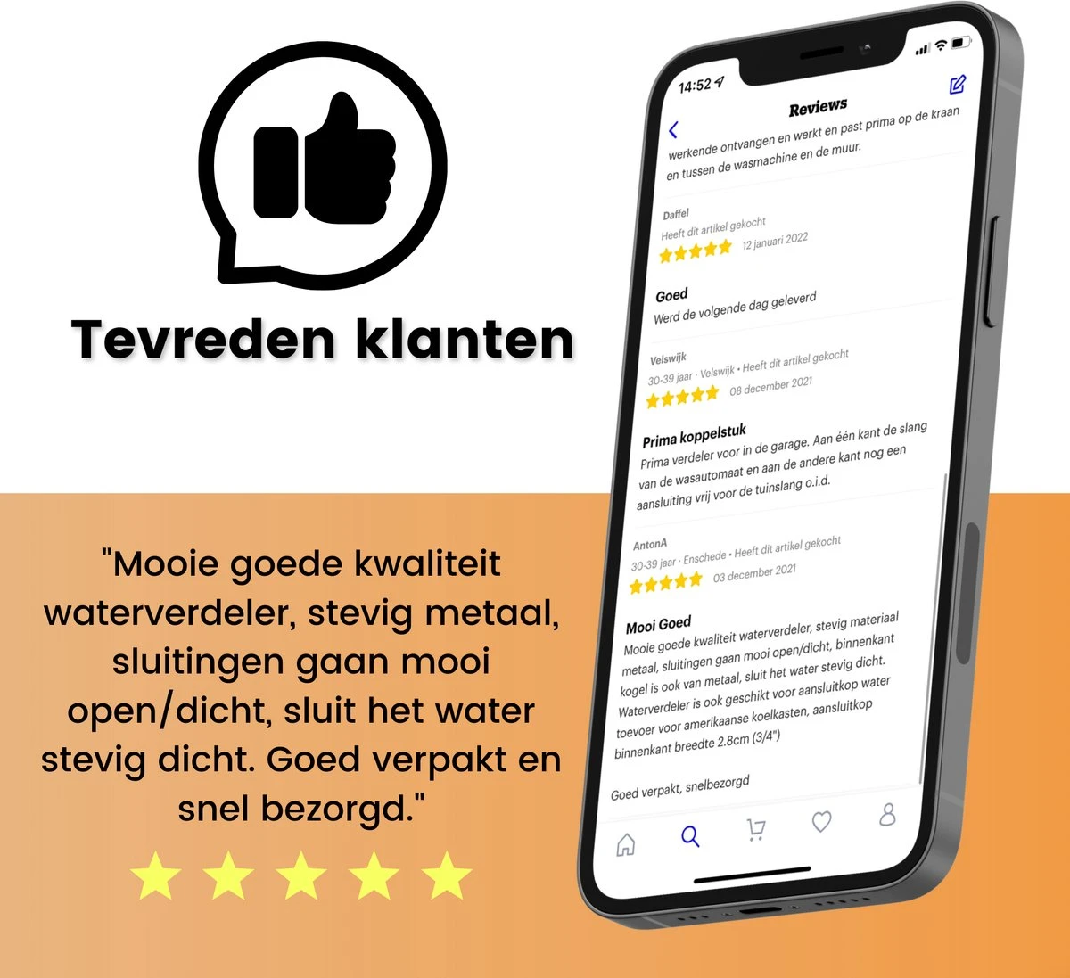 Horvitus Waterverdeler 2 Weg - Y Stuk Kraan Splitter - Voor Europese Kranen - Messing - Afbeelding 11