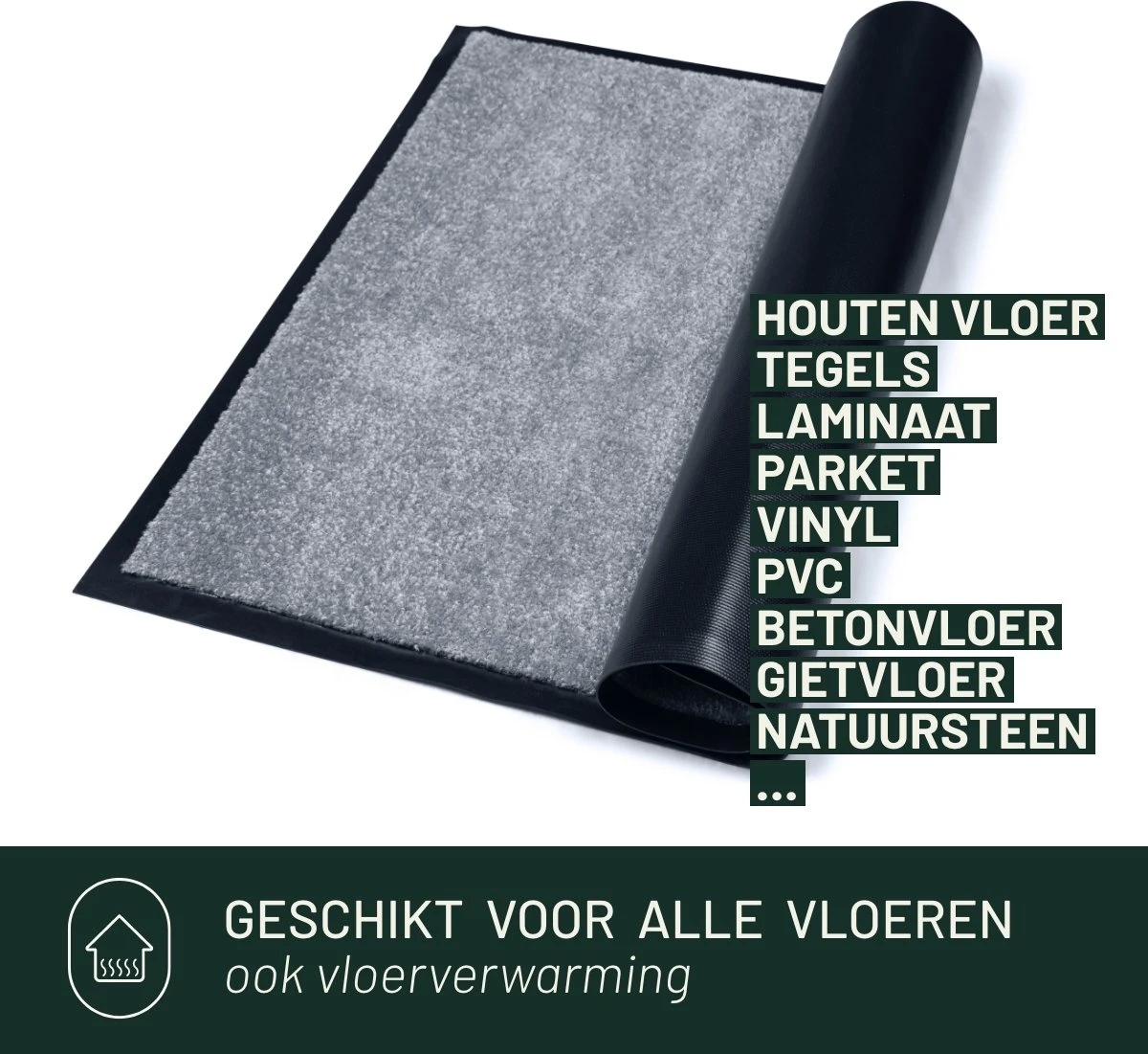 Deurmat Studio M - OPTICLEAN - Droogloopmat Binnen - 60X80 Cm - Lichtgrijs - Verschillende Afmetingen En Kleuren - Afbeelding 2